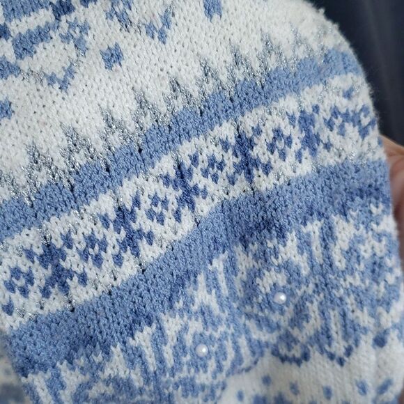 Vtg Christopher & Banks Hand Embroidered Cardigan with Pearly Bead Accents Sz S - Picture 2 of 6